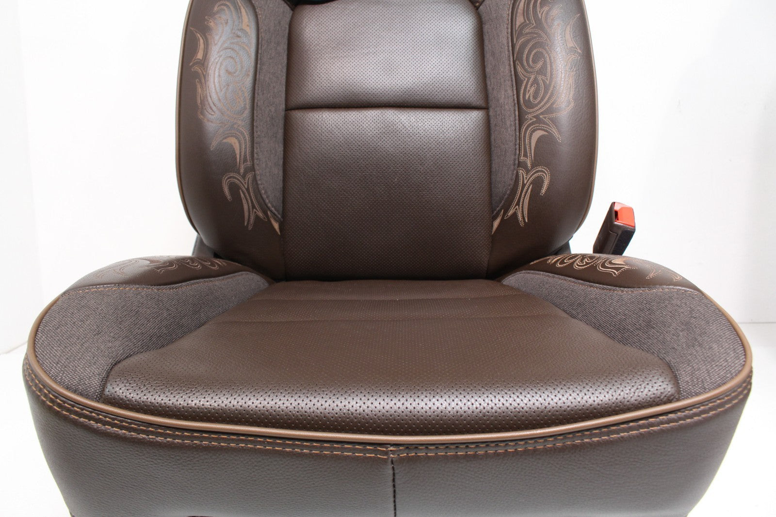 2019 - 2025 Ram 1500 Longhorn Saddle Leather Heated & Cooled Front Seats Takeout