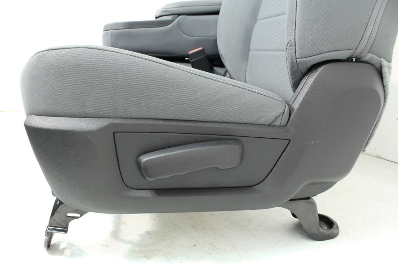 2009 - 2018 Dodge Ram 1500 2500 3500 Grey Cloth Bucket Seats Jump Seat Console