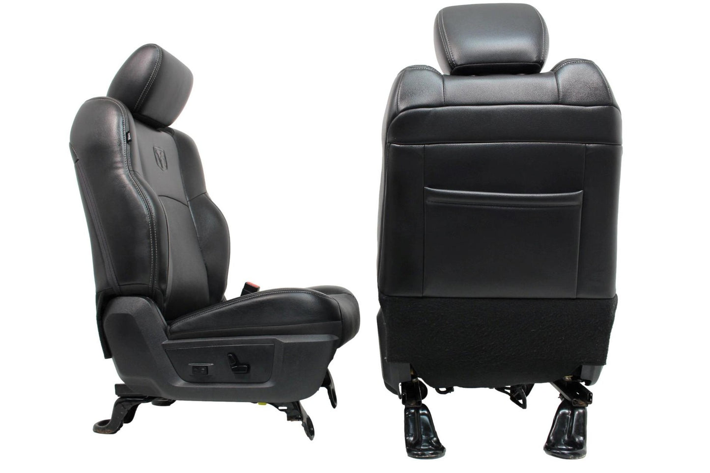 09-18 Dodge Ram 1500 2500 Quad Cab Seats Heated Ventilated Leather Set Black