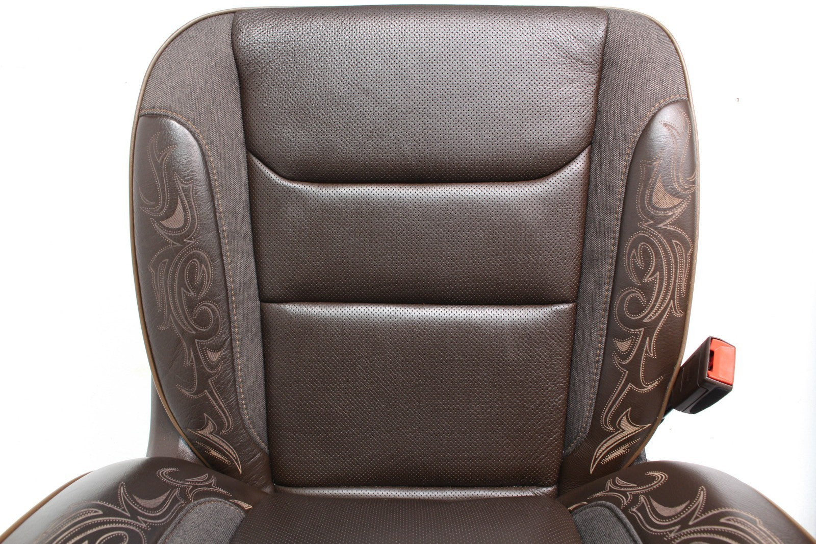 2019 - 2025 Ram 1500 Longhorn Saddle Leather Heated & Cooled Front Seats Takeout