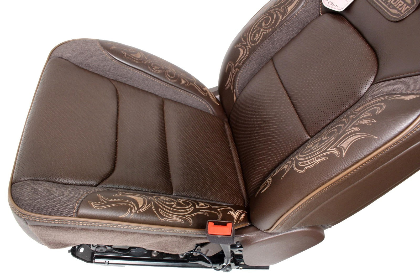 2019 - 2025 Ram 1500 Longhorn Saddle Leather Heated & Cooled Front Seats Takeout