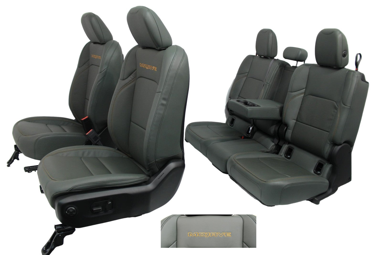 2020 - 2025 Jeep Gladiator Mojave X Power Leather Seats - Black