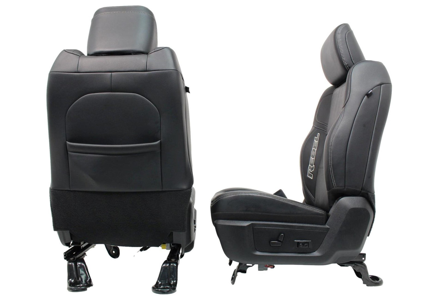 2009-2024 Dodge Ram Rebel Black Leather Heated & Cooled Front and Rear Seats