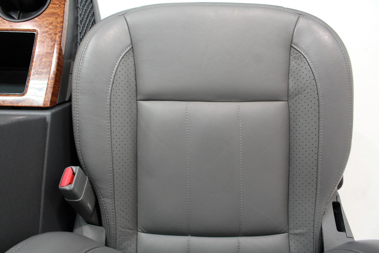2002-2008 Dodge Ram Slate Gray Leather Seats & Woodgrain Business Console