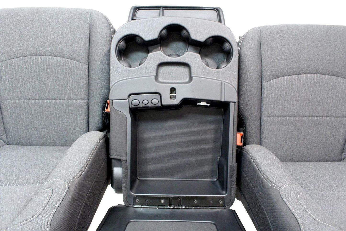 2002 - 2025 Dodge Ram Black & Gray Cloth Front Seats with Jump Seat Console