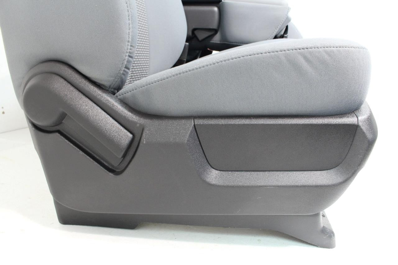 1999-2016 Ford Super Duty Steel Gray Cloth Seats with Center Console Jump Seat