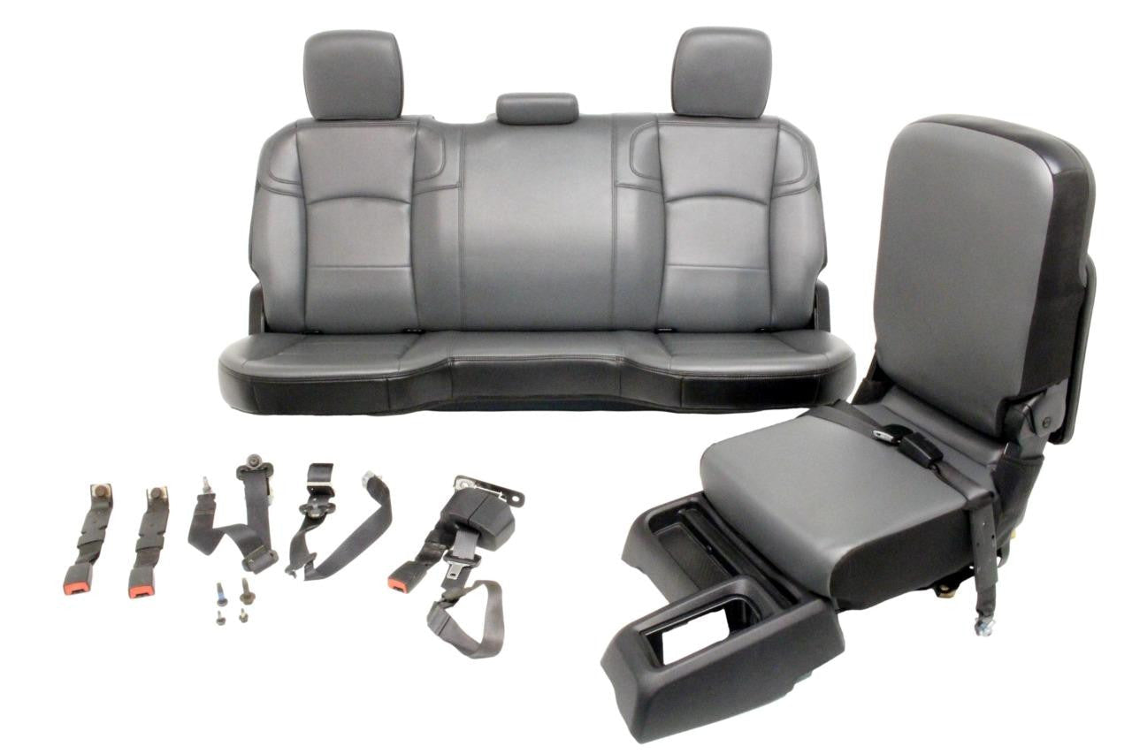 19-25 Dodge Ram 2500 3500 Rear Seat Jump Seat Console Conversion Kit Gray Vinyl