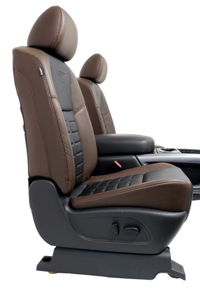 16-18 Nissan Titan XD Platinum Reserve Seats Console Set Heated Cooled Leather