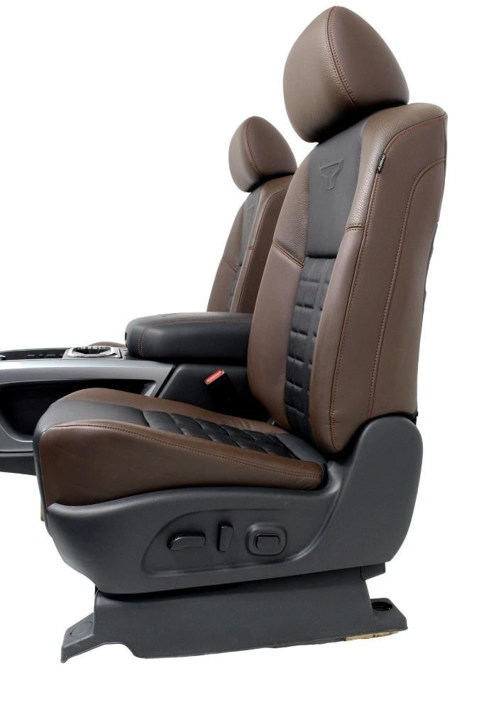 16-18 Nissan Titan XD Platinum Reserve Seats Console Set Heated Cooled Leather