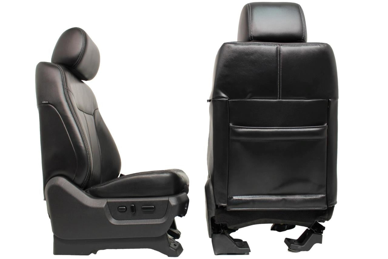 1999-2016 Ford Super Duty F-Series Pre-Wired Heated & Cooled Black Leather Seats