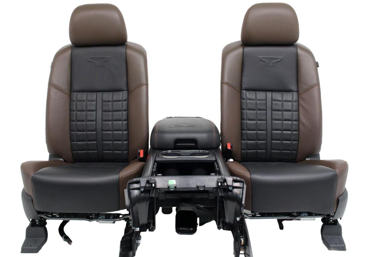16-18 Nissan Titan XD Platinum Reserve Seats Console Set Heated Cooled Leather