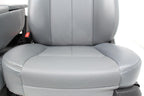 1999-2016 Ford F250-F650 Super Duty Seats, Manual Gray Vinyl w Center Jump Seat