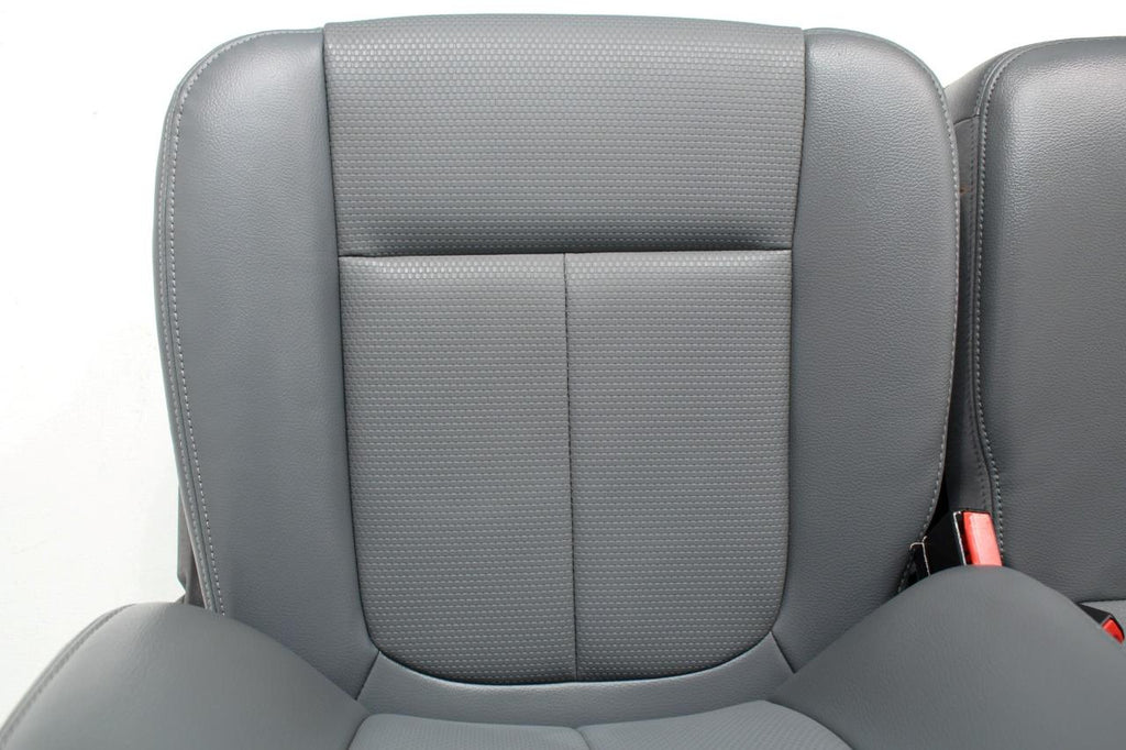 1999-2016 Ford F250-F650 Super Duty Seats, Manual Gray Vinyl w Center Jump Seat