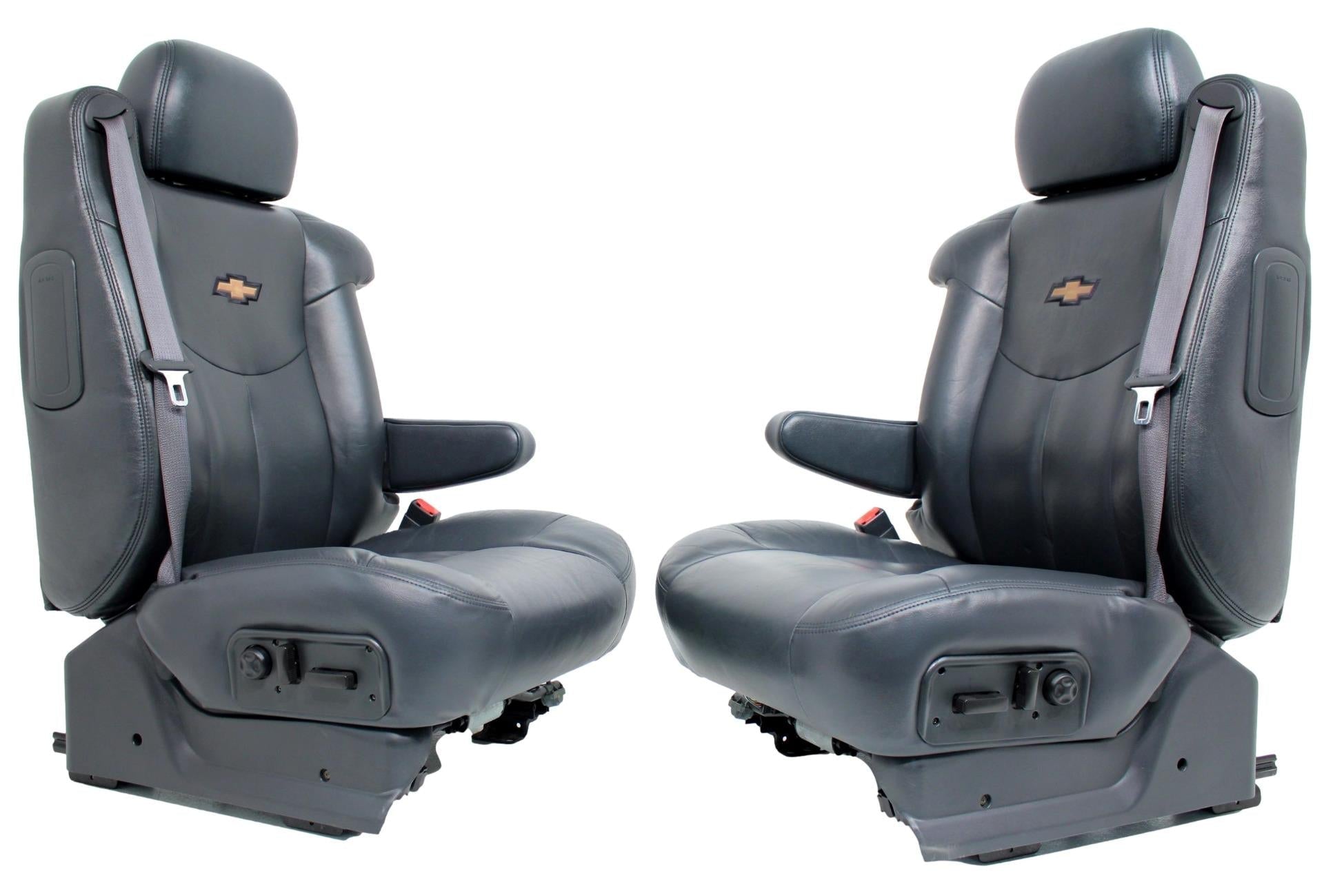 99 - 2006 Silverado Sierra Tahoe Yukon Heated Power Leather Seats Graphite Gray