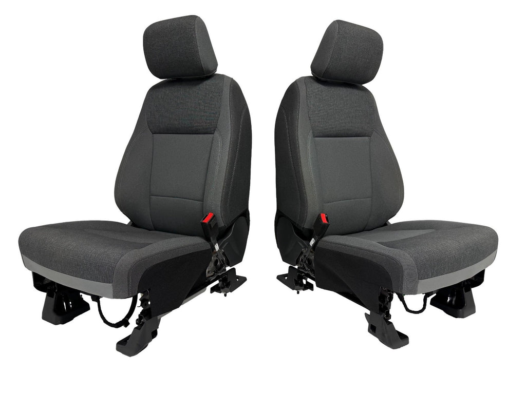 2021-2026 Ford F-150 Front Seats, XLT Mid 302A Gray Cloth OEM Dual Power Heated
