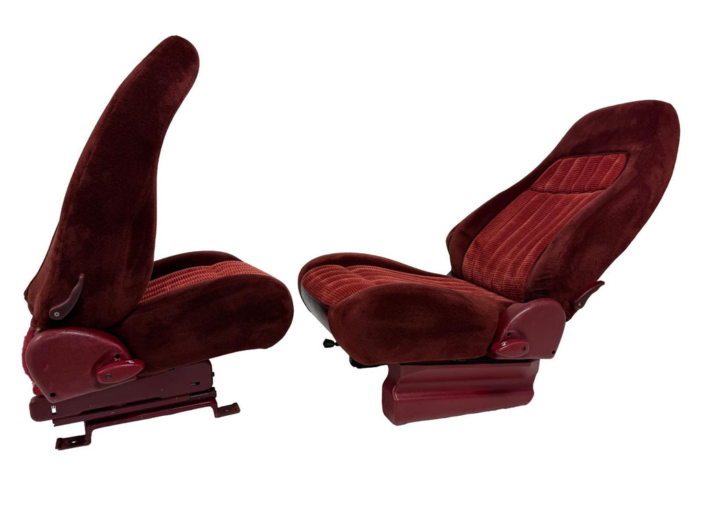 88-94 Chevy GMC Silverado Suburban C/K OBS Front Seats, Captains Chairs Red