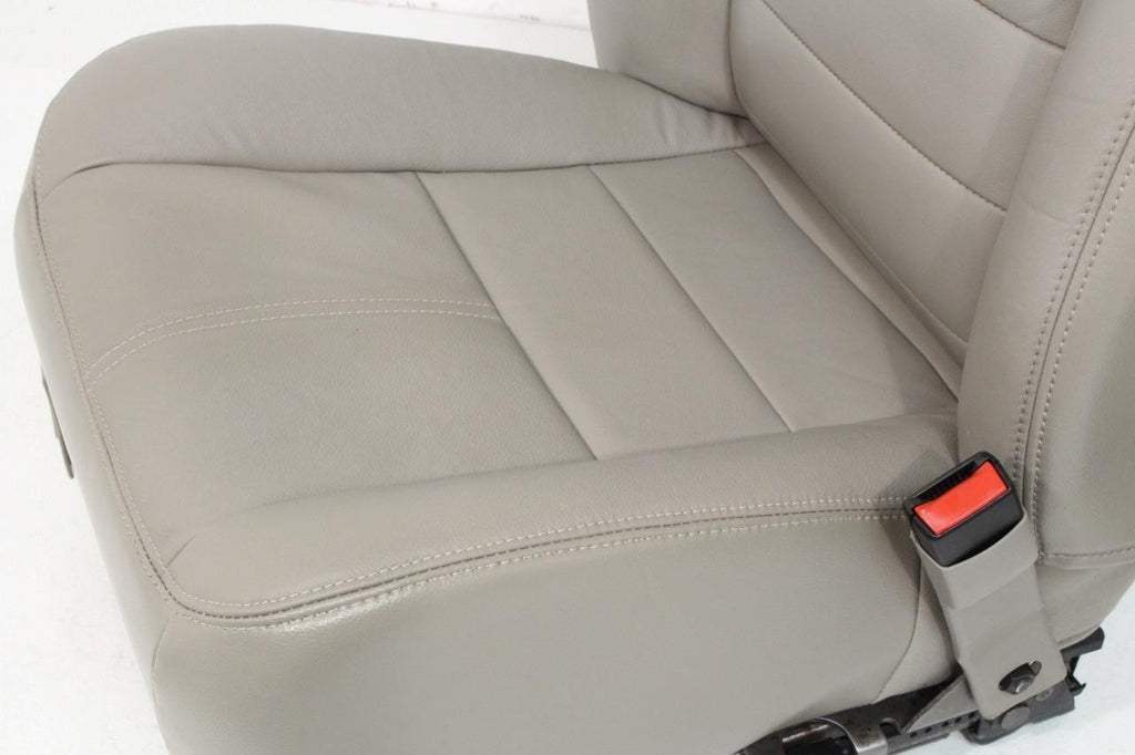 2008-2010 Ford Super Duty Front Seats, Power Stone Gray Leather Lumbar OEM