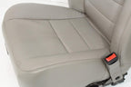 2008-2010 Ford Super Duty Front Seats, Power Stone Gray Leather Lumbar OEM