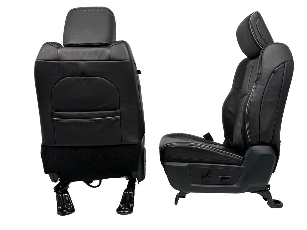2019 - 2026 Ram 2500 3500 HD Seats Set, Limited Black Leather Crew Cab Heat Cool