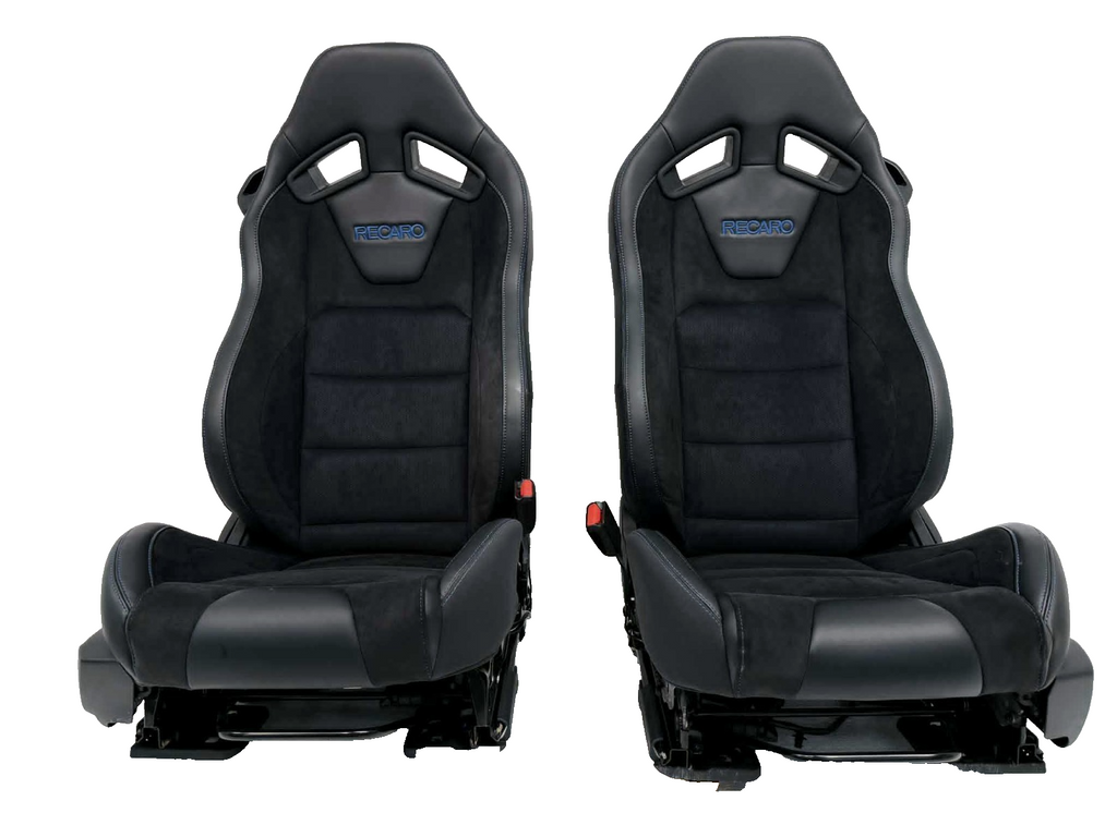 2015 - 2026 Ford Mustang Dark Horse RECARO Seats, Dinamica Black Suede & Indigo