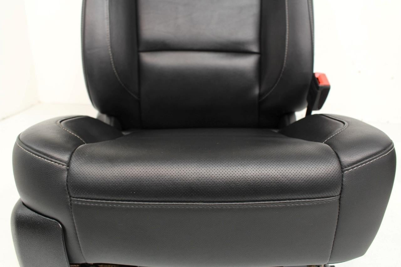 2014-2019 Sierra Chevy Silverado Front Seats, LTZ Black Leather, Heated Cooled
