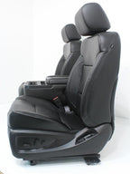 2014 - 2019 GM Sierra Silverado LT Front Seats, Power Black Leather, w/ Jumpseat