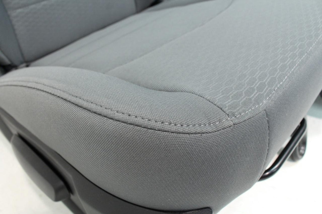 2009 - 2018 Dodge Ram 1500 2500 3500 Grey Cloth Bucket Seats Jump Seat Console