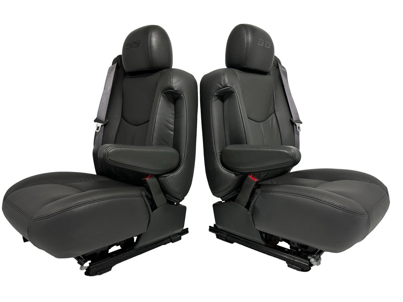 1999 - 2006 Chevy Silverado SS Front Seats, New Leather Dark Pewter Power Heated