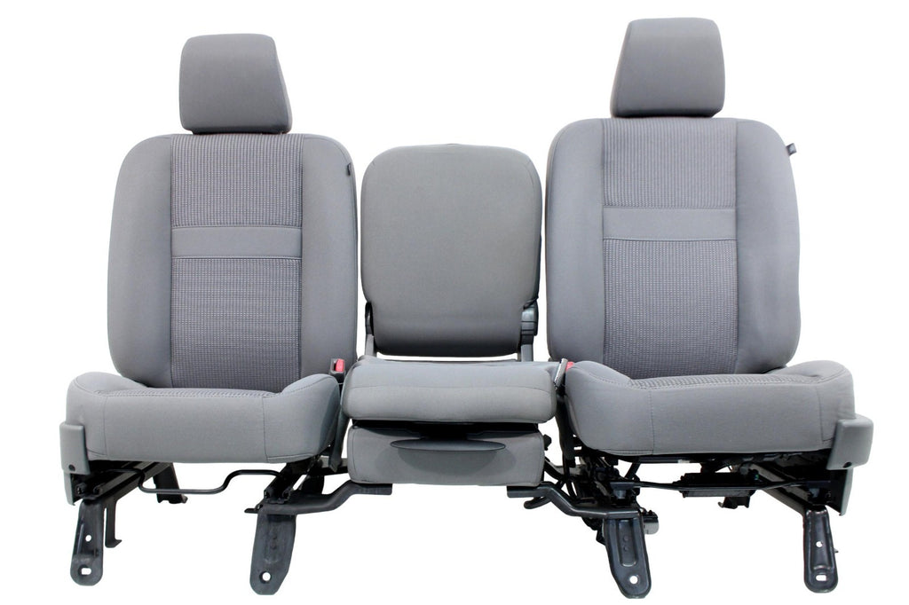 2002 - 2009 Dodge Ram Split Bench Seat, Slate Gray Cloth w/ Power Driver, Lumbar