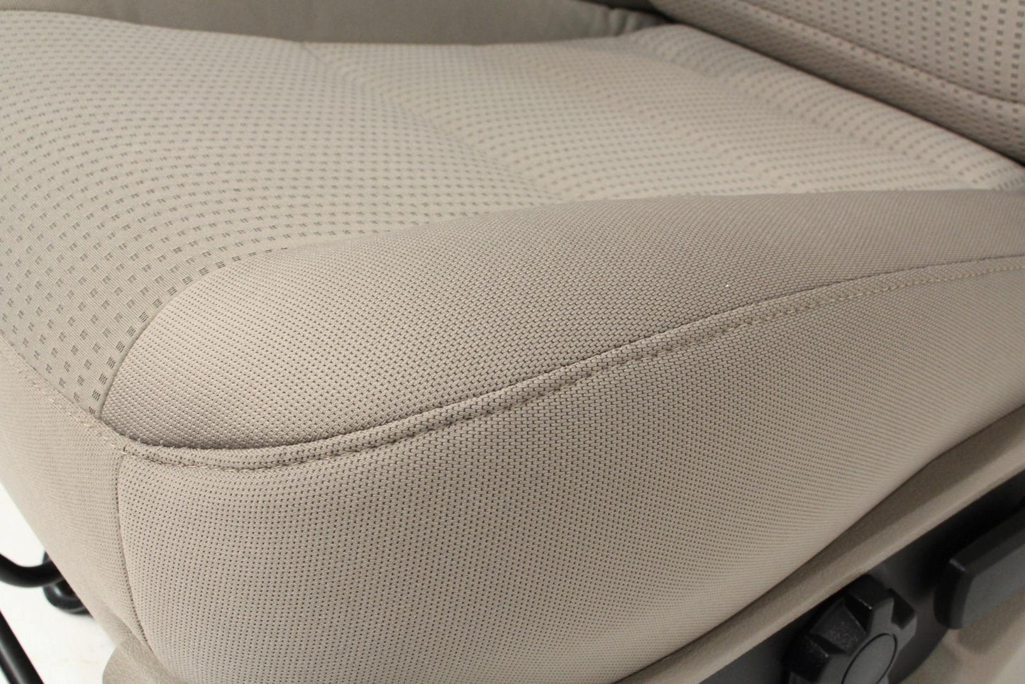 1999-2010 Ford Super Duty Stone Gray Cloth Bucket Seats with Folding Jump Seat