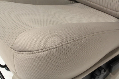 1999-2010 Ford Super Duty Stone Gray Cloth Bucket Seats with Folding Jump Seat