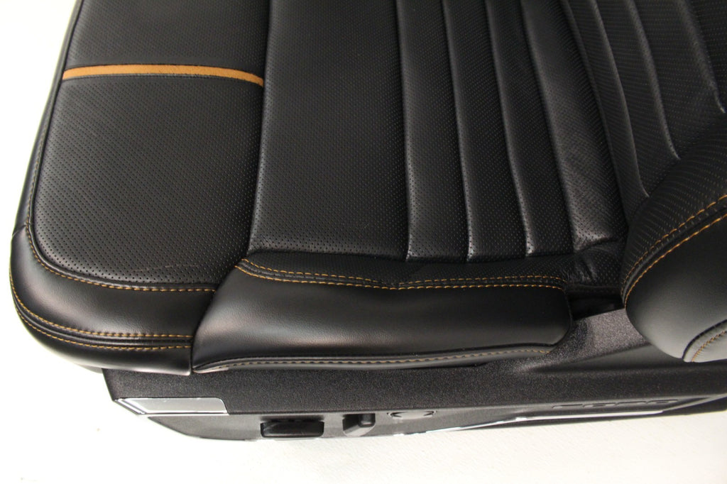 2023 + Ford Super Duty Platinum Seats Set, Black Leather Max Recline Massaging