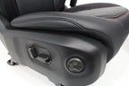 2018 - 2026 Jeep Wrangler Seats Set, JKU 4Dr Rubicon Black Nappa Leather w/ Red
