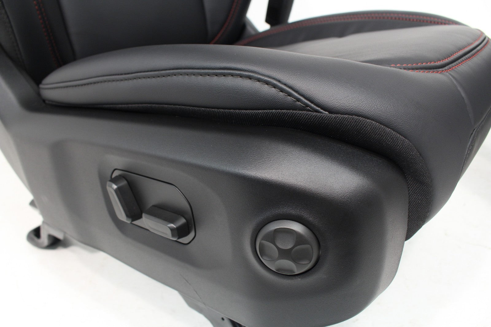 2018 - 2026 Jeep Wrangler Seats Set, JKU 4Dr Rubicon Black Nappa Leather w/ Red
