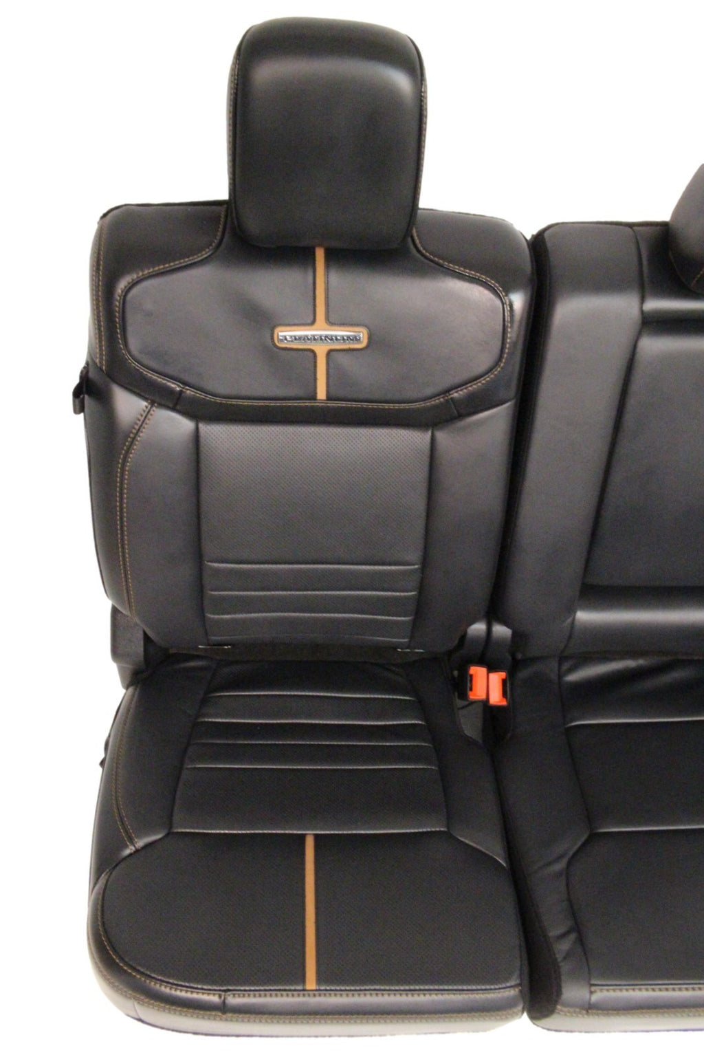 2023 + Ford Super Duty Platinum Seats Set, Black Leather Max Recline Massaging