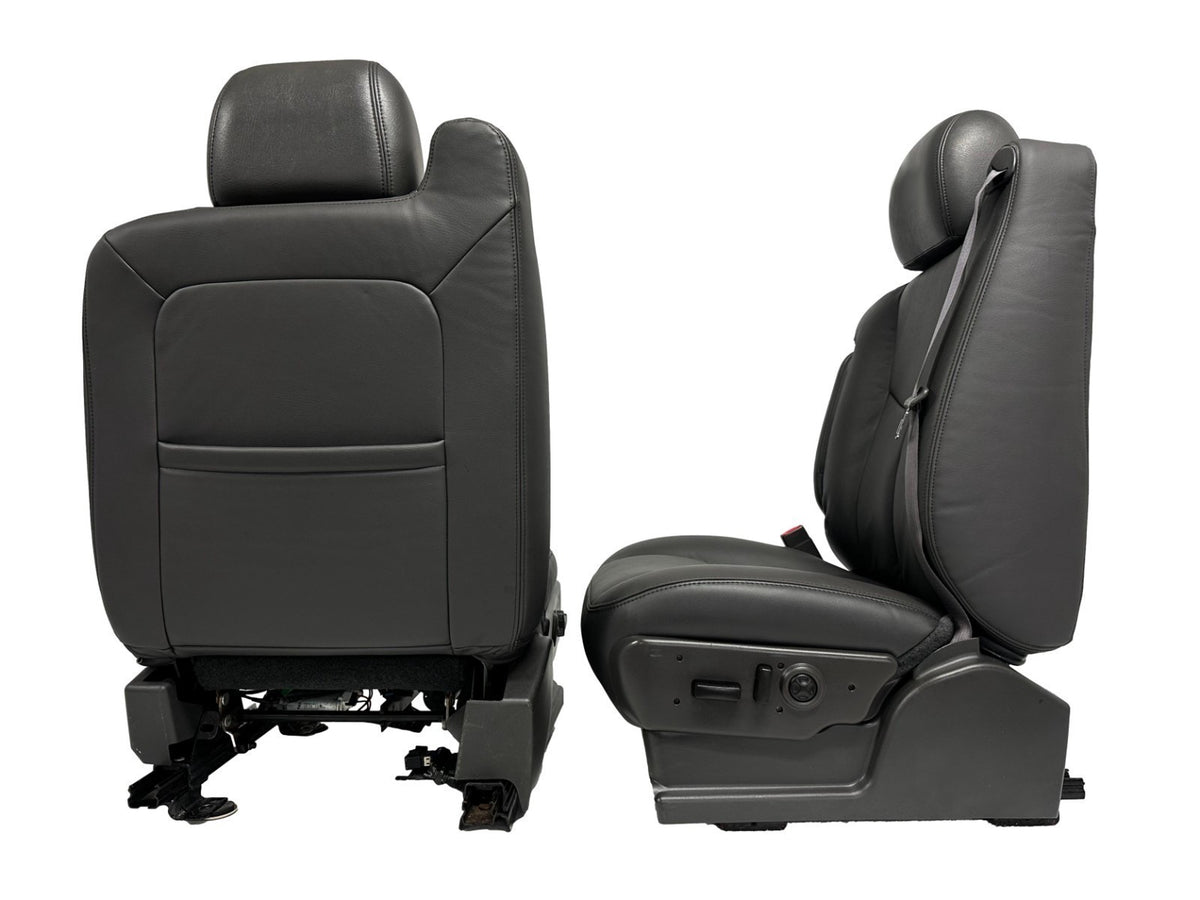 NEW 1999 - 2006 Chevy Silverado Front Seats, LT Leather Dark Pewter Power Heated