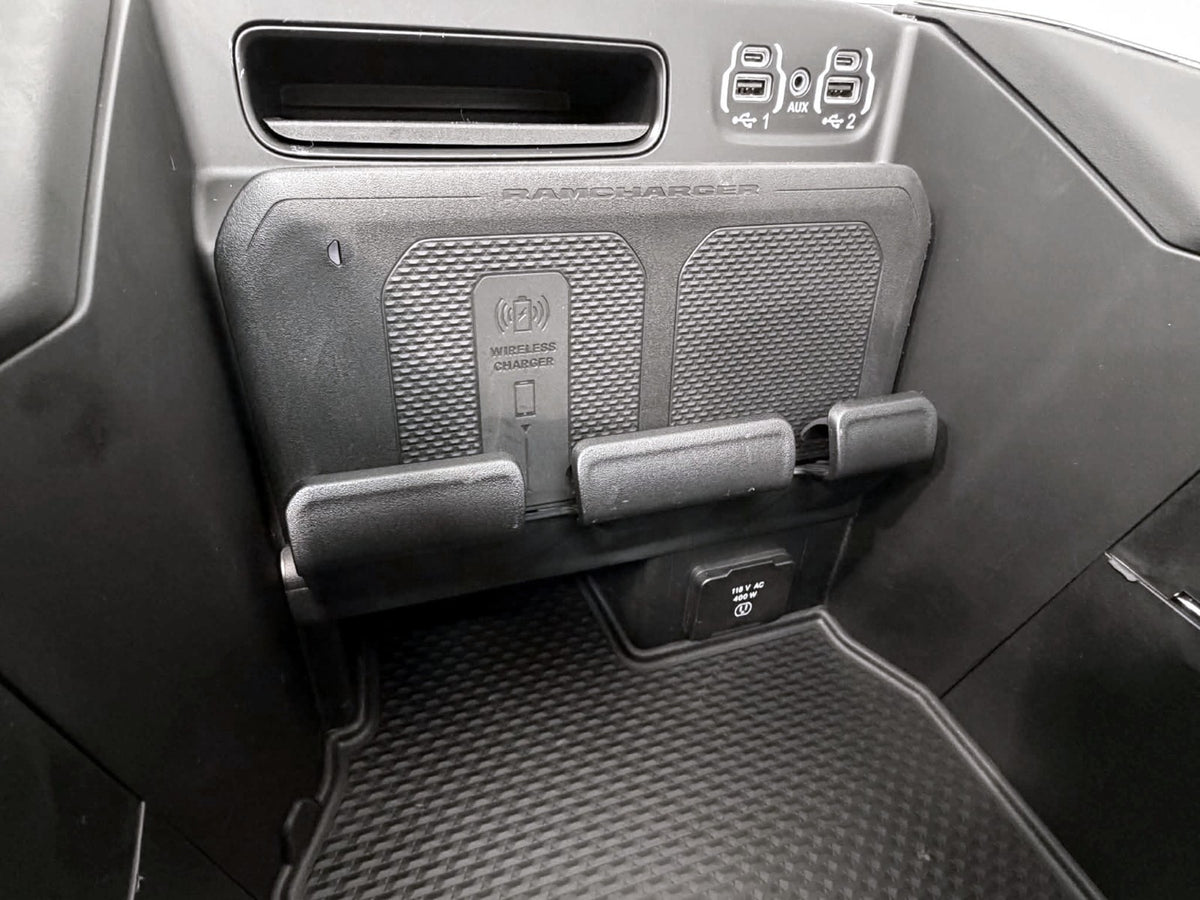 2019 - 2026 DT Ram 1500 Center Console Black Leather LIMITED w/ Wireless Charger