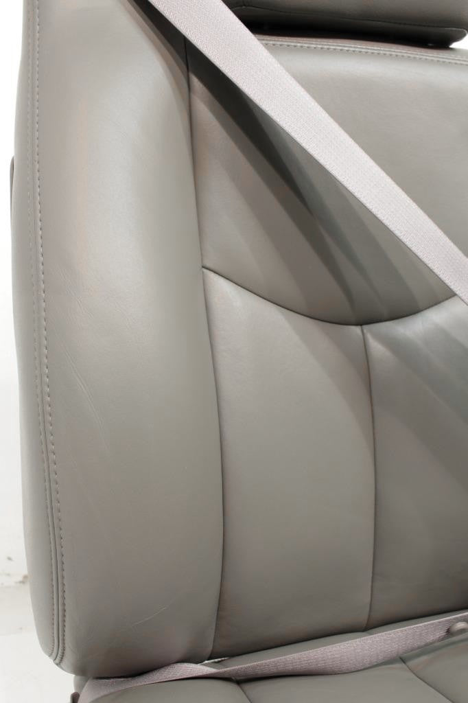 1999-2007 Sierra Silverado Heated Power Leather Seats Pewter Gray, 2-Way Lumbar