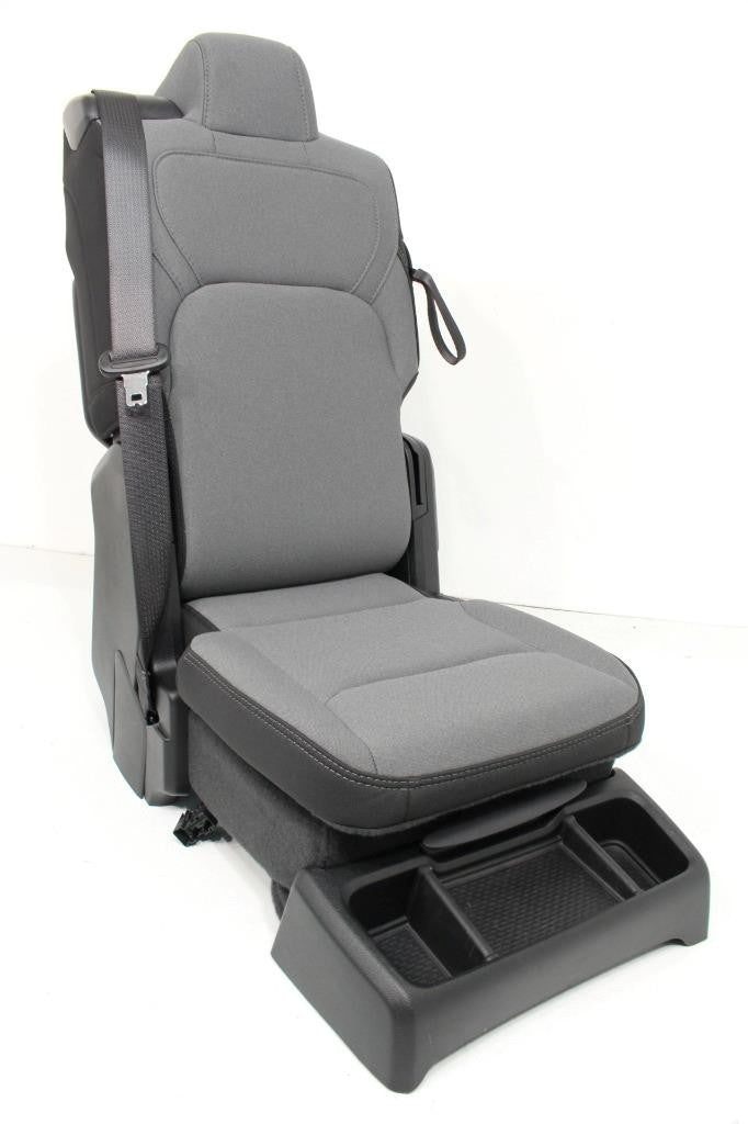 2019 - 2025 Dodge Ram 1500 Center Jumpseat & Install Kit & Trim, Gray Cloth OEM