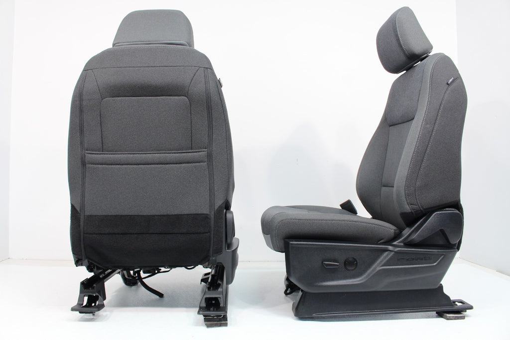 2021 - 2026 Ford F150 Super Duty Front Seats, XLT Gray Cloth 8-Way Power Driver