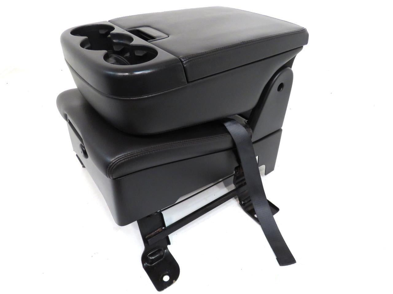 07 - 14 Chevy Silverado GMC Sierra Tahoe Yukon Black Leather Jump Seat Console