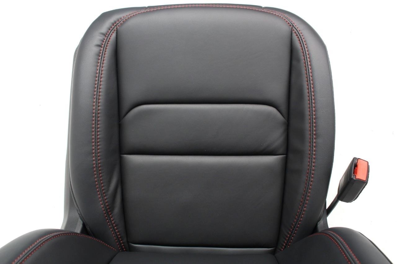 18 - 26 Jeep JL JLU JT Wrangler Front Seats, Rubicon Black Nappa Leather w/ Red