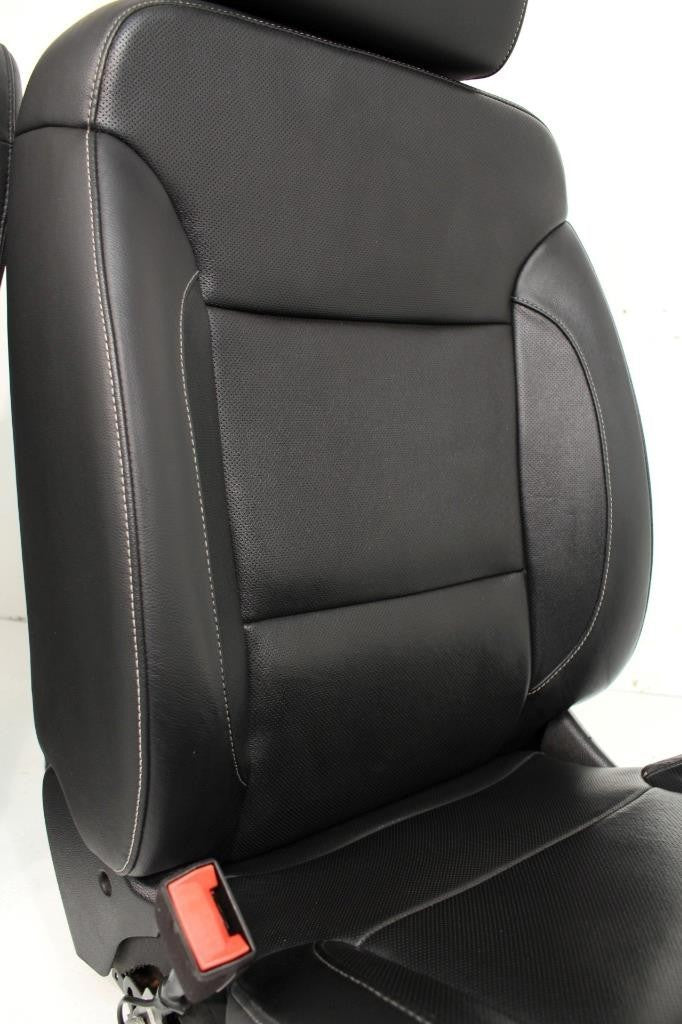 2014 - 2019 GM Sierra Silverado LTZ Front Seats, Black Leather, Heated Cooled