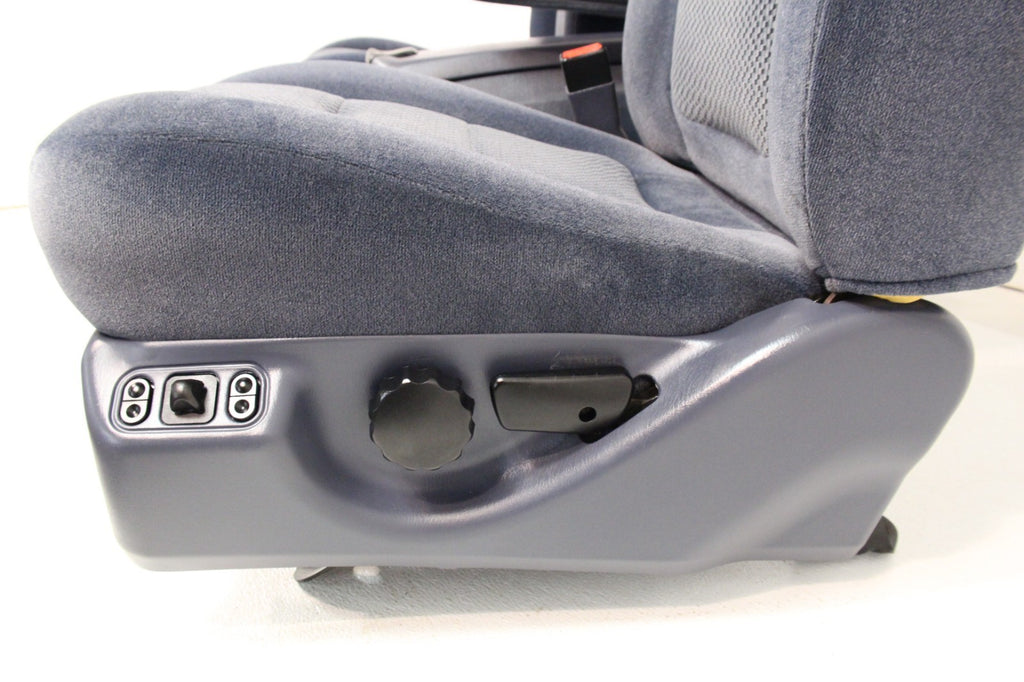 1999 - 2007 Ford Super Duty Front Bucket Seats, Denim Blue Cloth Fits 73+ Trucks