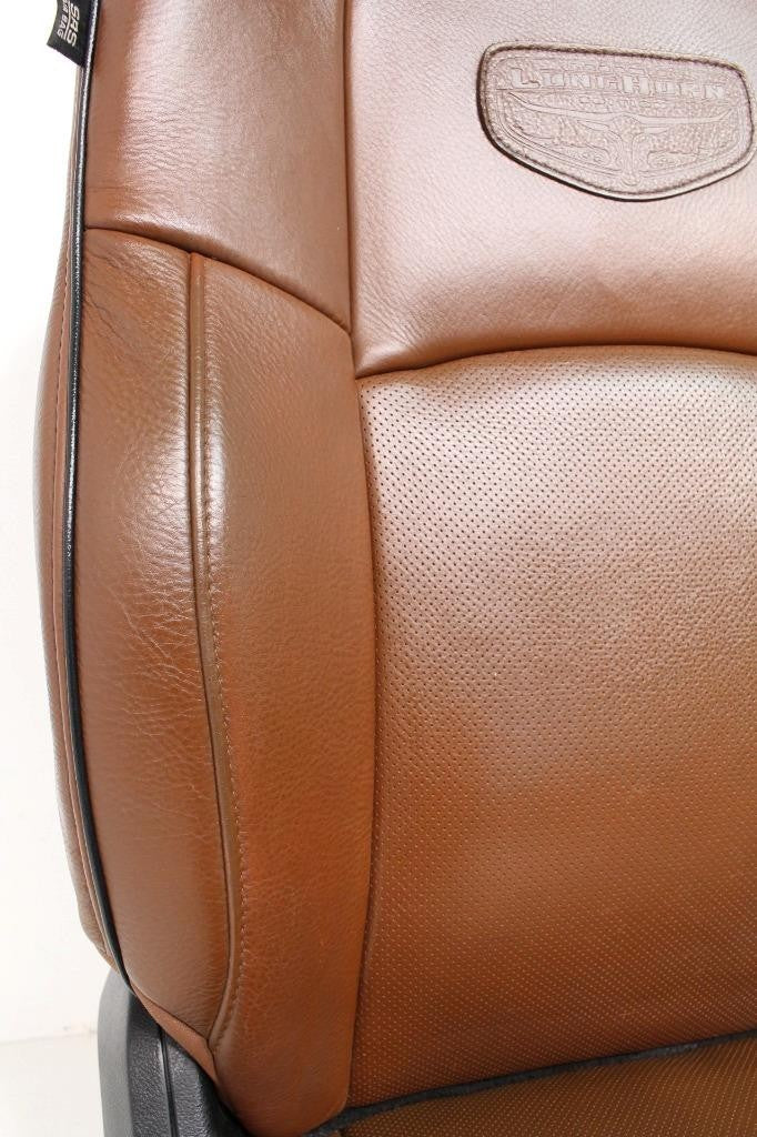 2002 - 2018 Ram Longhorn Seats Set, Crew Cab Cattle Brown Leather Heat & Cool