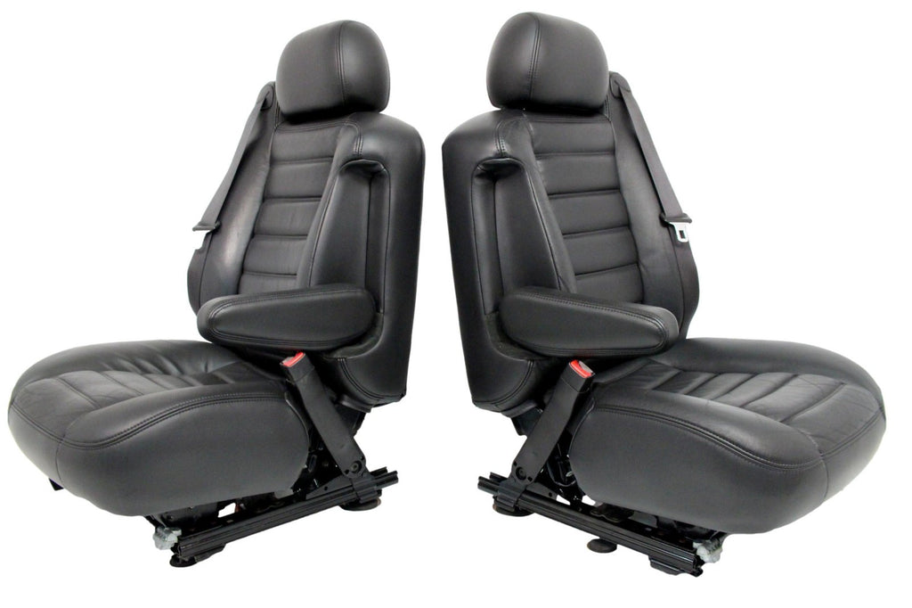 2003 - 2007 Hummer H2 Seats Set, Black Leather Powered Heated OEM