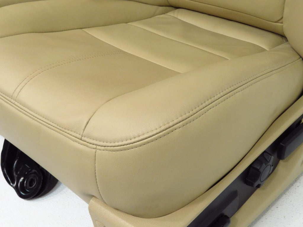 2008 - 2010 Ford Super Duty Front Seats w/ Jump, Lariat Tan Leather Heated Power