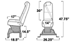 Mercedes Sprinter Jump Seat w/ Quick-Release Base & Integrated 3-Point Seatbelt