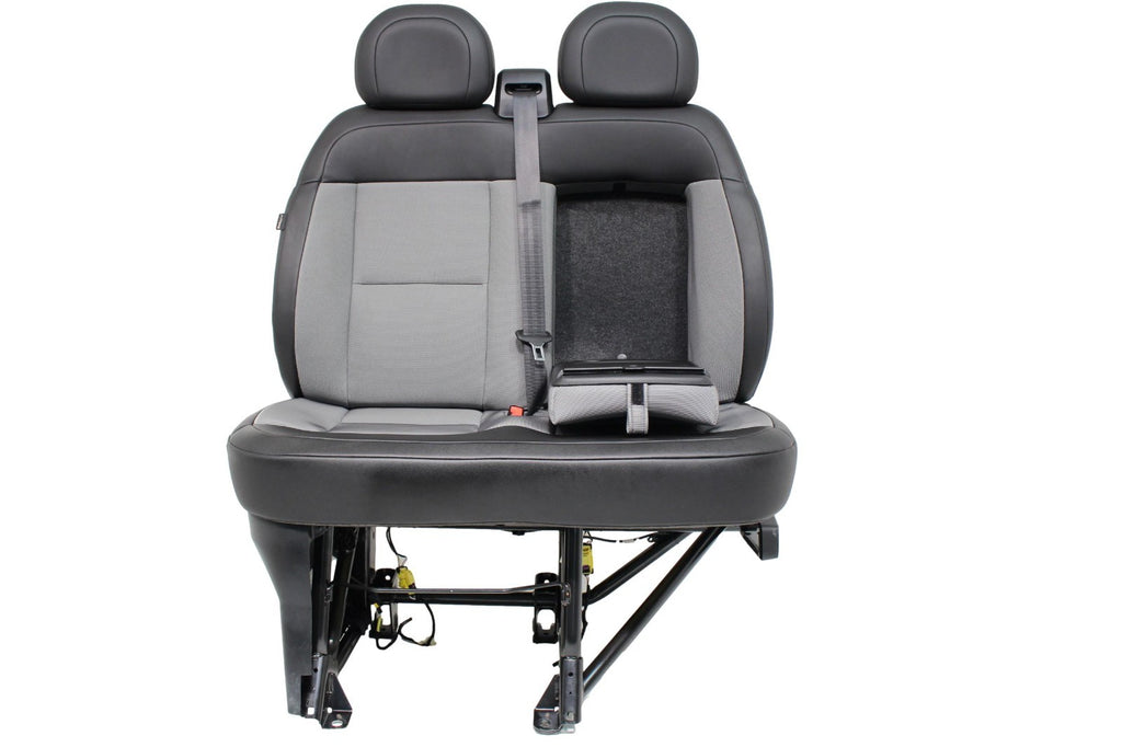 2014 - 2025 Ram ProMaster Front Passenger Seat, Black Vinyl Bench w/ Center Seat