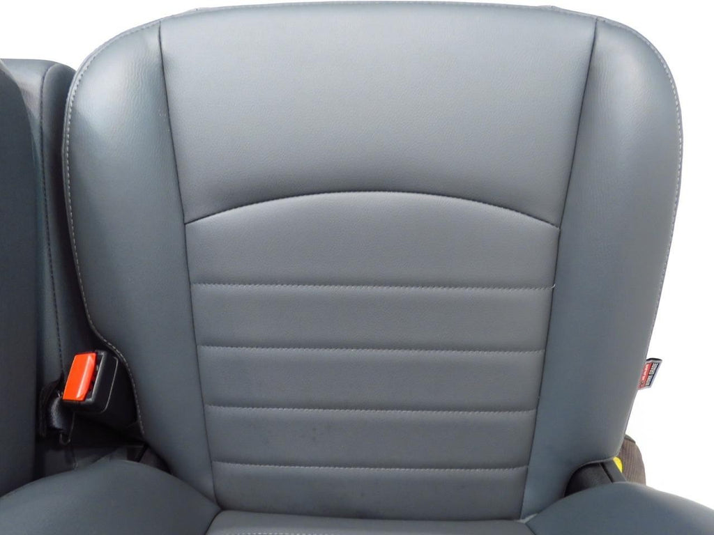 2009-2018 Dodge Ram Front Seats Set, Work Grade Gray Vinyl Split Bench Manual